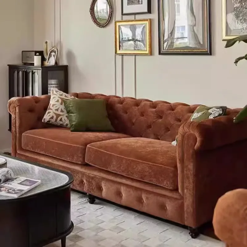 Retro Velvet Fabric Modern Style Living Room Couch Coffee Small Lounges Sofa Lazy Chenille Country Apartment Garden Furniture
Retro Velvet Fabric Modern Style Living Room Couch Coffee Small Lounges Sofa Lazy Chenille Country Apartment Garden Furniture