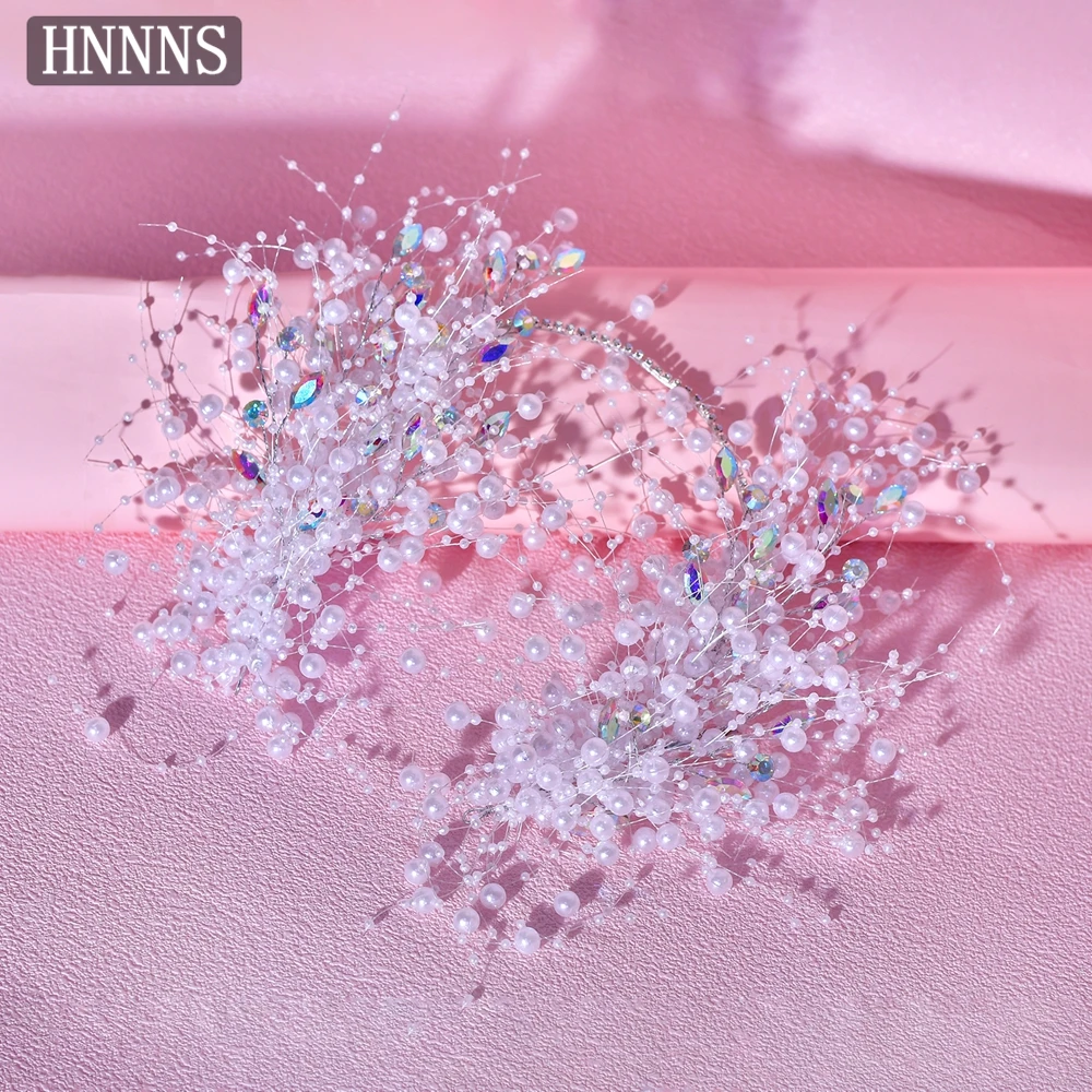 HNNNS Elegant White Pearls Women's Hairband Bridal Wedding Accessories Summer Party Rhinestone Headdress Princess Jewelry A319 
HNNNS Elegant White Pearls Women's Hairband Bridal Wedding Accessories Summer Party Rhinestone Headdress Princess Jewelry A319