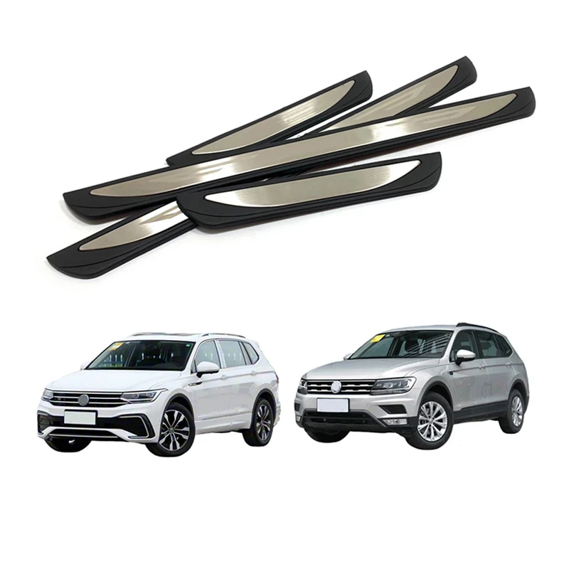 Накладки на пороги из нержавеющей стали для Volkswagen Tiguan Allspace Mk2 2017-2023, аксессуары для автомобиля
Накладки на пороги из нержавеющей стали для Volkswagen Tiguan Allspace Mk2 2017-2023, аксессуары для автомобиля