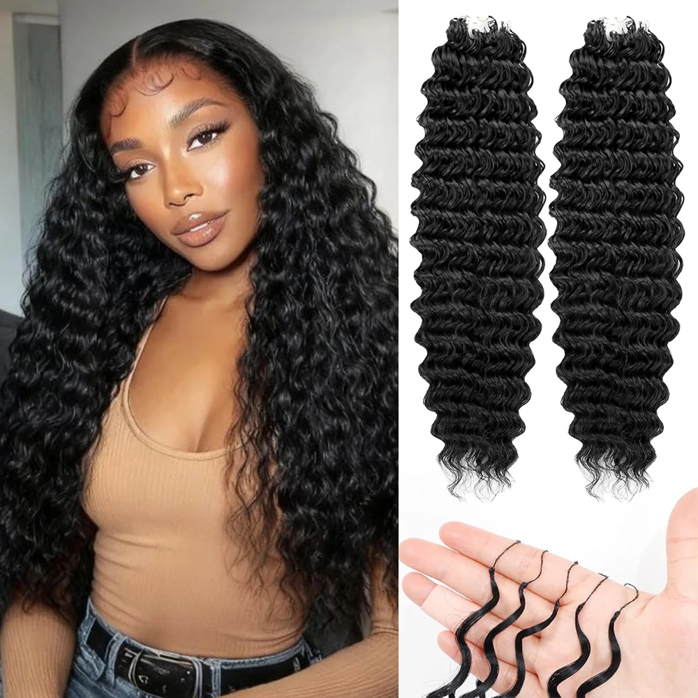 Наращивание волос Deep Wave Crochet из 100% натуральных волос Remy, предварительно разделенные, невидимые, без узлов, волнистые пучки для чернокожих женщин.
Наращивание волос Deep Wave Crochet из 100% натуральных волос Remy, предварительно разделенные, невидимые, без узлов, волнистые пучки для чернокожих женщин.