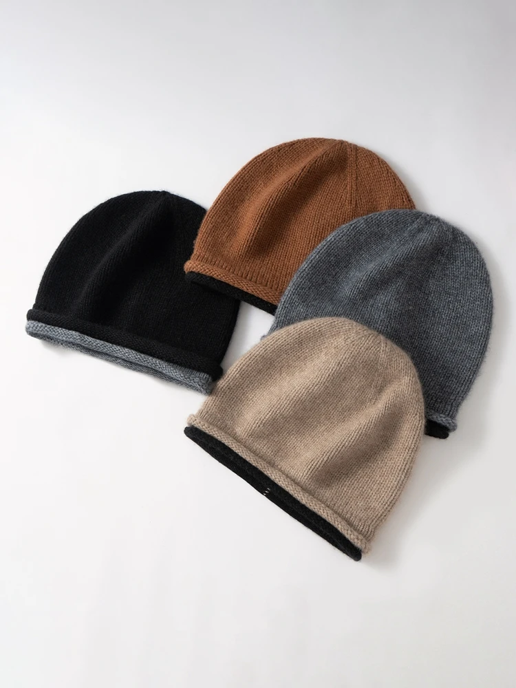 Women's Cashmere Hat Thicken Autumn Winter Unisex Curled Edge Cap 100% Cashmere Knitted Color Blocking Warm Classic Beanies Hat
Women's Cashmere Hat Thicken Autumn Winter Unisex Curled Edge Cap 100% Cashmere Knitted Color Blocking Warm Classic Beanies Hat