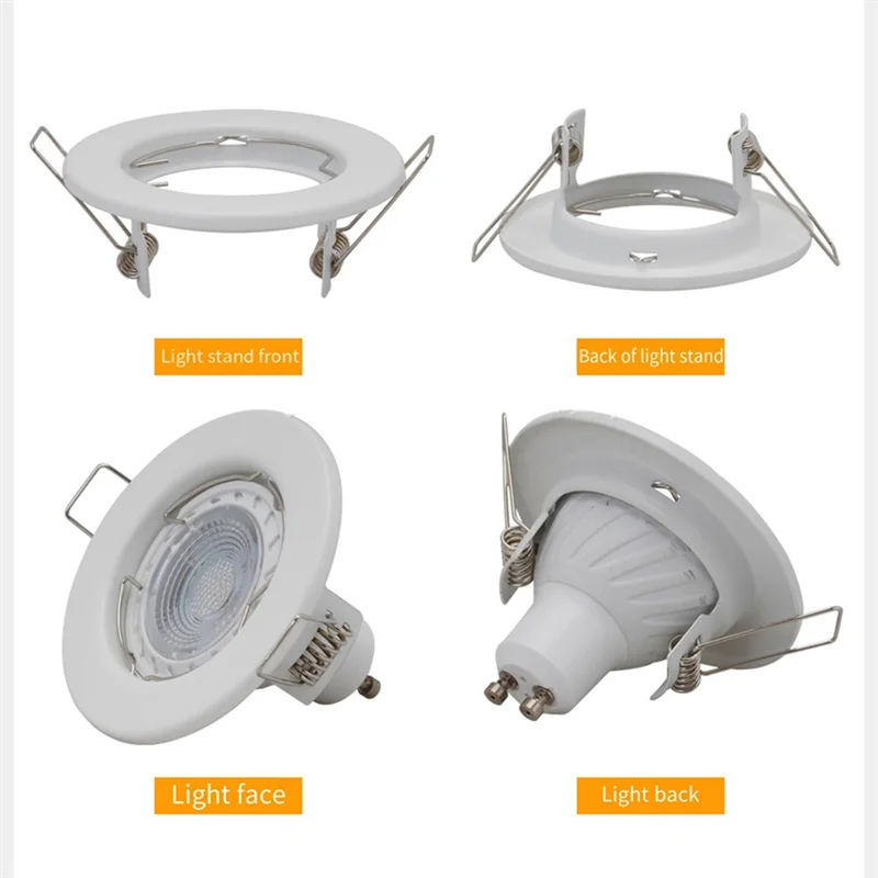 【NEW】6Pcs Down Light Frame Recessed LED Ceiling Fixtures Downlight GU10 MR16 Ceiling Spot Lights Fitting Fixture Durable White
【NEW】6Pcs Down Light Frame Recessed LED Ceiling Fixtures Downlight GU10 MR16 Ceiling Spot Lights Fitting Fixture Durable White