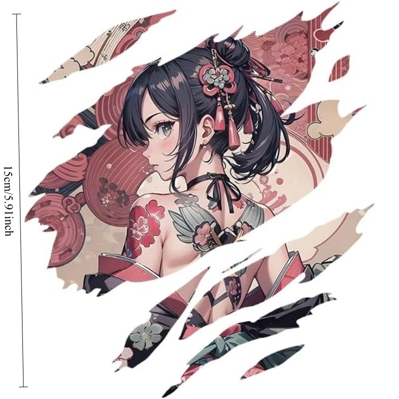 1pc Japanese Tattoo Geisha Girl Torn Vinyl Sticker, Decal for Car Window Helmet Laptop Water Bottle
1pc Japanese Tattoo Geisha Girl Torn Vinyl Sticker, Decal for Car Window Helmet Laptop Water Bottle