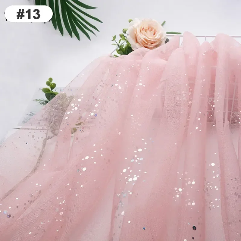 1m Glitter Silver Dot Tulle Fabric Soft Galaxy Sequins Mesh Fabric for Dress Shirts DIY Sewing Multicolor Clothing Decorations
1m Glitter Silver Dot Tulle Fabric Soft Galaxy Sequins Mesh Fabric for Dress Shirts DIY Sewing Multicolor Clothing Decorations