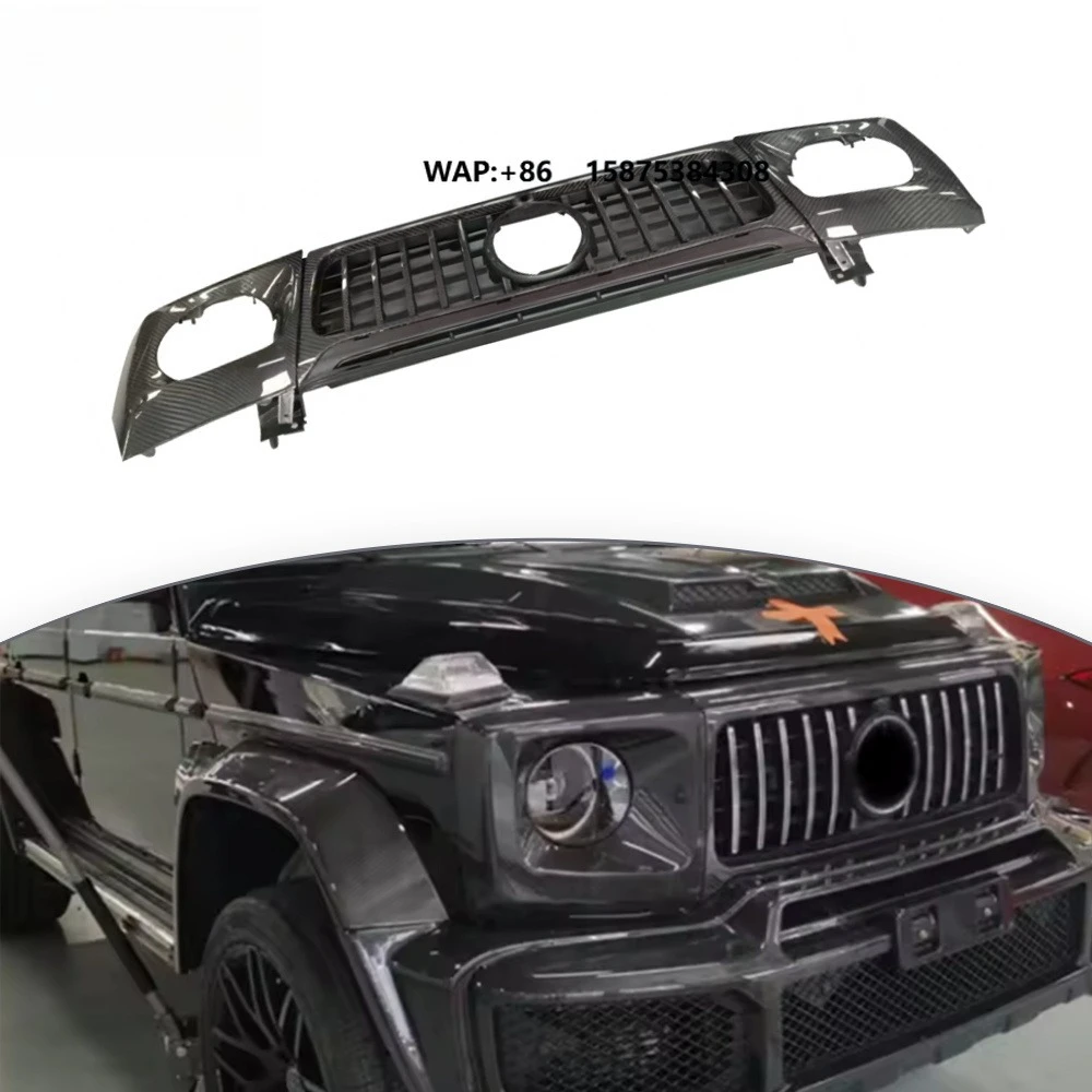 W464 Grille + Head Lights Cover Dry Carbon G Class W464 2019y~ G500 G550 G63 G350 Center Grille Front Light Covers Car Accessory
W464 Grille + Head Lights Cover Dry Carbon G Class W464 2019y~ G500 G550 G63 G350 Center Grille Front Light Covers Car Accessory