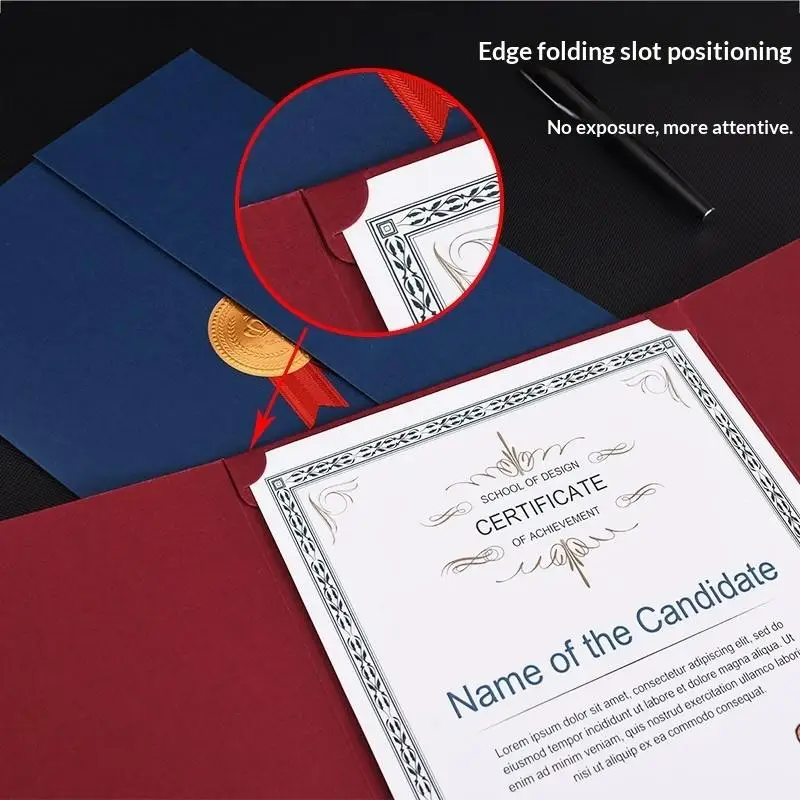 Graduation A4 Award Certificate Holder Three-fold Page Paper Envelope Document Folder Gilding Process Exquisite Diploma Cover
Graduation A4 Award Certificate Holder Three-fold Page Paper Envelope Document Folder Gilding Process Exquisite Diploma Cover