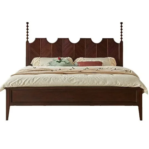 Retro medieval style, solid wood bed French style, carved Roman column, high-end bed
Retro medieval style, solid wood bed French style, carved Roman column, high-end bed