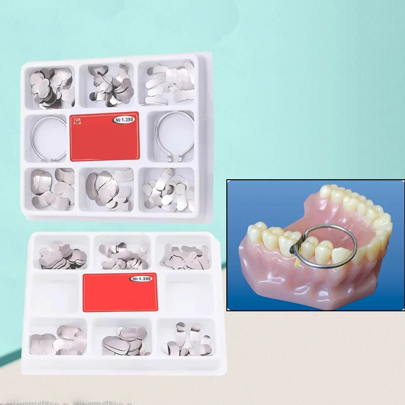 2pcs-Dental Matrix Band Contoured Forming Clip with 2 Rings Tools for Molar Restoration Precision Fit
2pcs-Dental Matrix Band Contoured Forming Clip with 2 Rings Tools for Molar Restoration Precision Fit