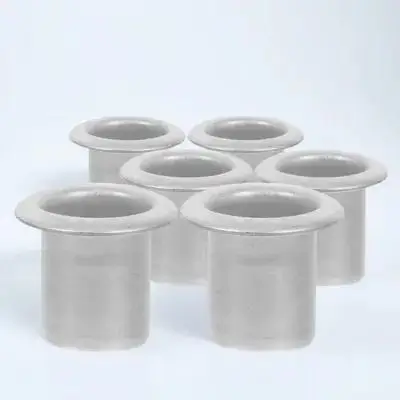 6 Metal Candlestick Liners Silver Reusable Drip Protectors Votive Holders Centerpieces Tables Tea Light Base Cups Wax Stains 
6 Metal Candlestick Liners Silver Reusable Drip Protectors Votive Holders Centerpieces Tables Tea Light Base Cups Wax Stains