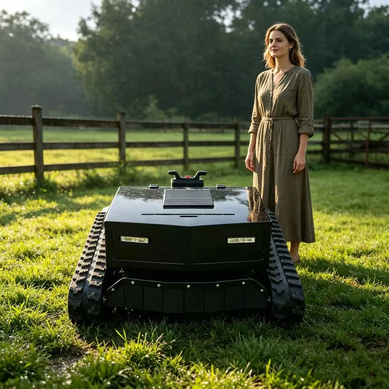 High-end intelligent lawn mower with 800mm cutting width and 45° climbing angle, capable of efficiently trimming 3800 square met
High-end intelligent lawn mower with 800mm cutting width and 45° climbing angle, capable of efficiently trimming 3800 square met