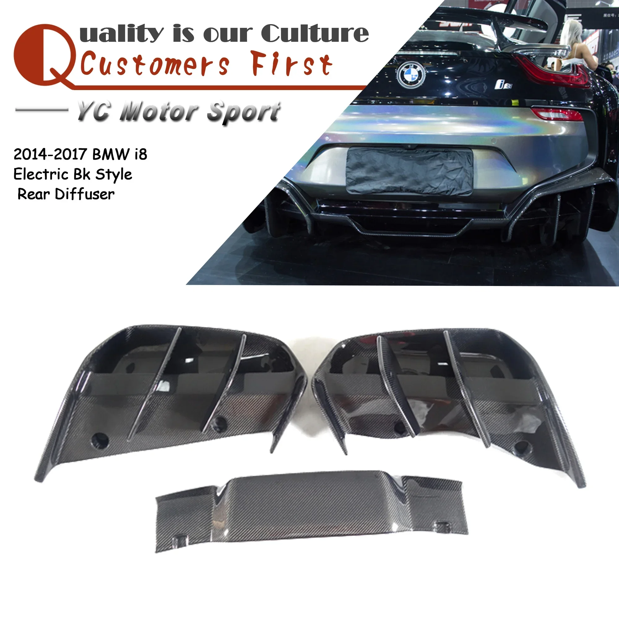 Car Accessories Perfect Fitment CF Carbon Fiber Rear Diffuser Fit For 2014-2017 i8 Electric BESK Style Rear Diffuser
Car Accessories Perfect Fitment CF Carbon Fiber Rear Diffuser Fit For 2014-2017 i8 Electric BESK Style Rear Diffuser