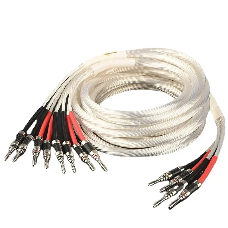 HIFI 5N OCC Silver Speaker Cable Amplifier for DAC CD Player for Hi Fi System Carbon Fibre Y Plug Banana Bi Wire
HIFI 5N OCC Silver Speaker Cable Amplifier for DAC CD Player for Hi Fi System Carbon Fibre Y Plug Banana Bi Wire