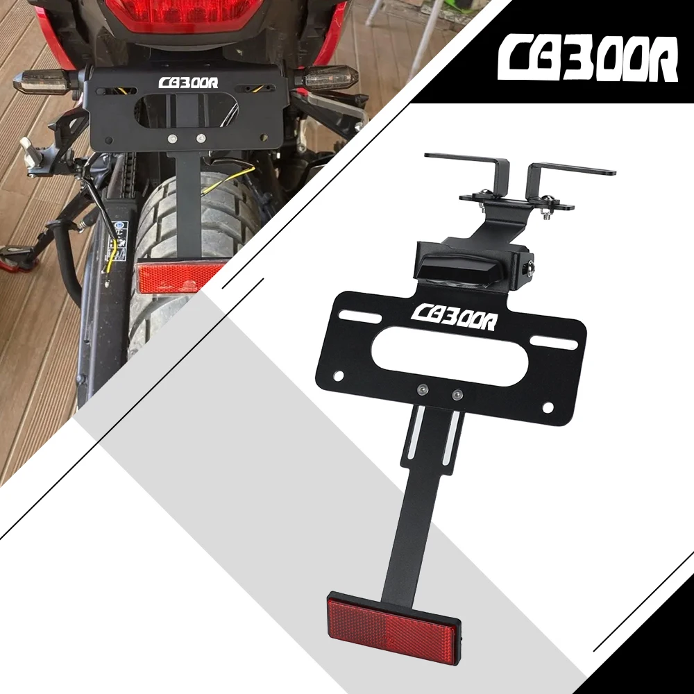 CB 300R Motorcycle Adjustable Rear License Plate Holder Bracket Tail Tidy Fender Eliminator For Honda CB300R CB300 R 2014-2025
CB 300R Motorcycle Adjustable Rear License Plate Holder Bracket Tail Tidy Fender Eliminator For Honda CB300R CB300 R 2014-2025