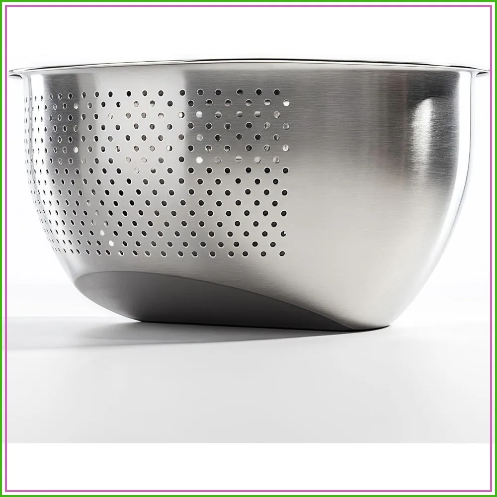 Stainless Steel Rice Washer Strainer Bowl with Side Drainers for Rinsing Fruits, Vegetables, Beans
Stainless Steel Rice Washer Strainer Bowl with Side Drainers for Rinsing Fruits, Vegetables, Beans