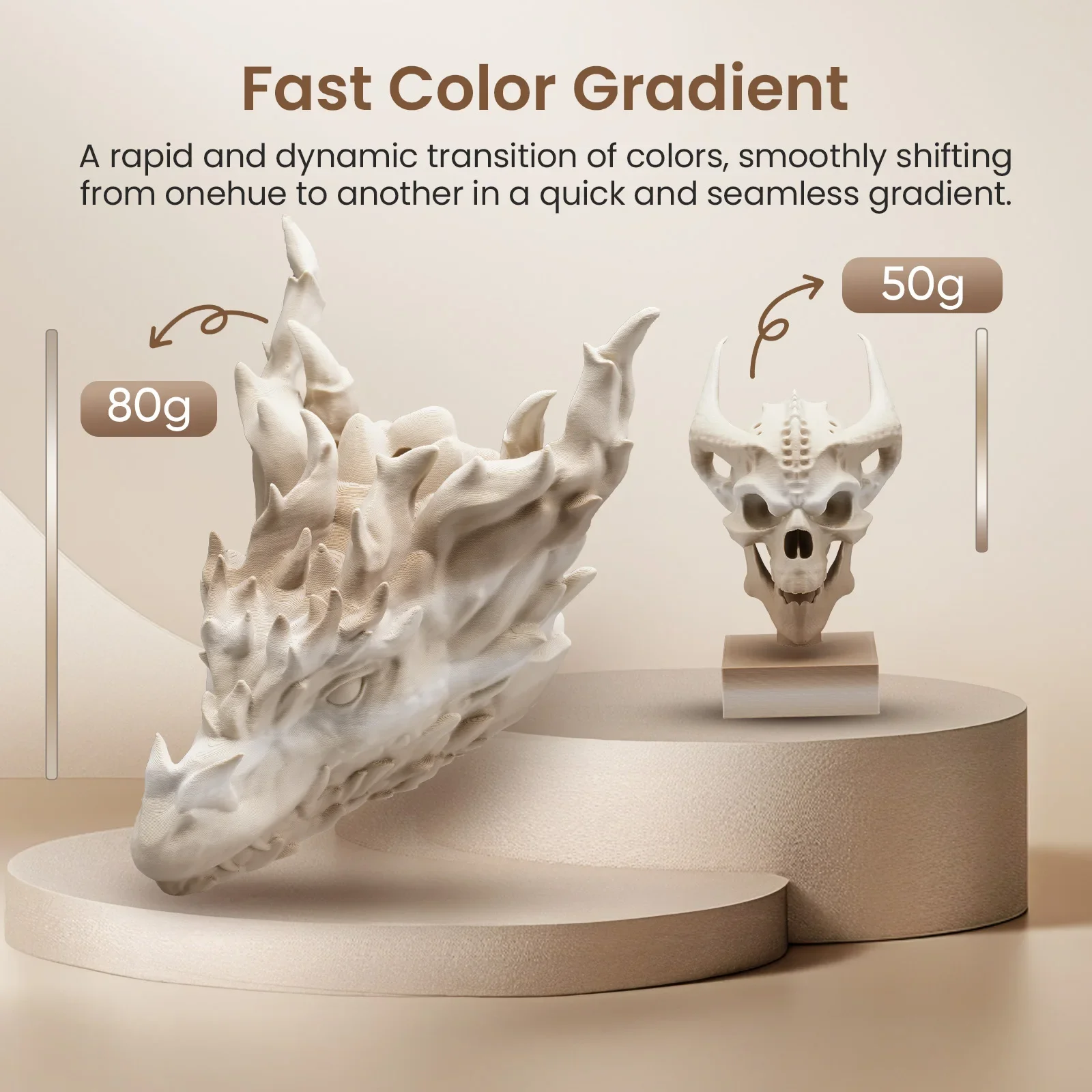 ERYONE High Speed Matte Gradient Rainbow 3D Printer PLA Filament 1.75 +/- 0.03mm, Matte Multicolor Filament PLA 1KG 2.2LBS Spool
ERYONE High Speed Matte Gradient Rainbow 3D Printer PLA Filament 1.75 +/- 0.03mm, Matte Multicolor Filament PLA 1KG 2.2LBS Spool