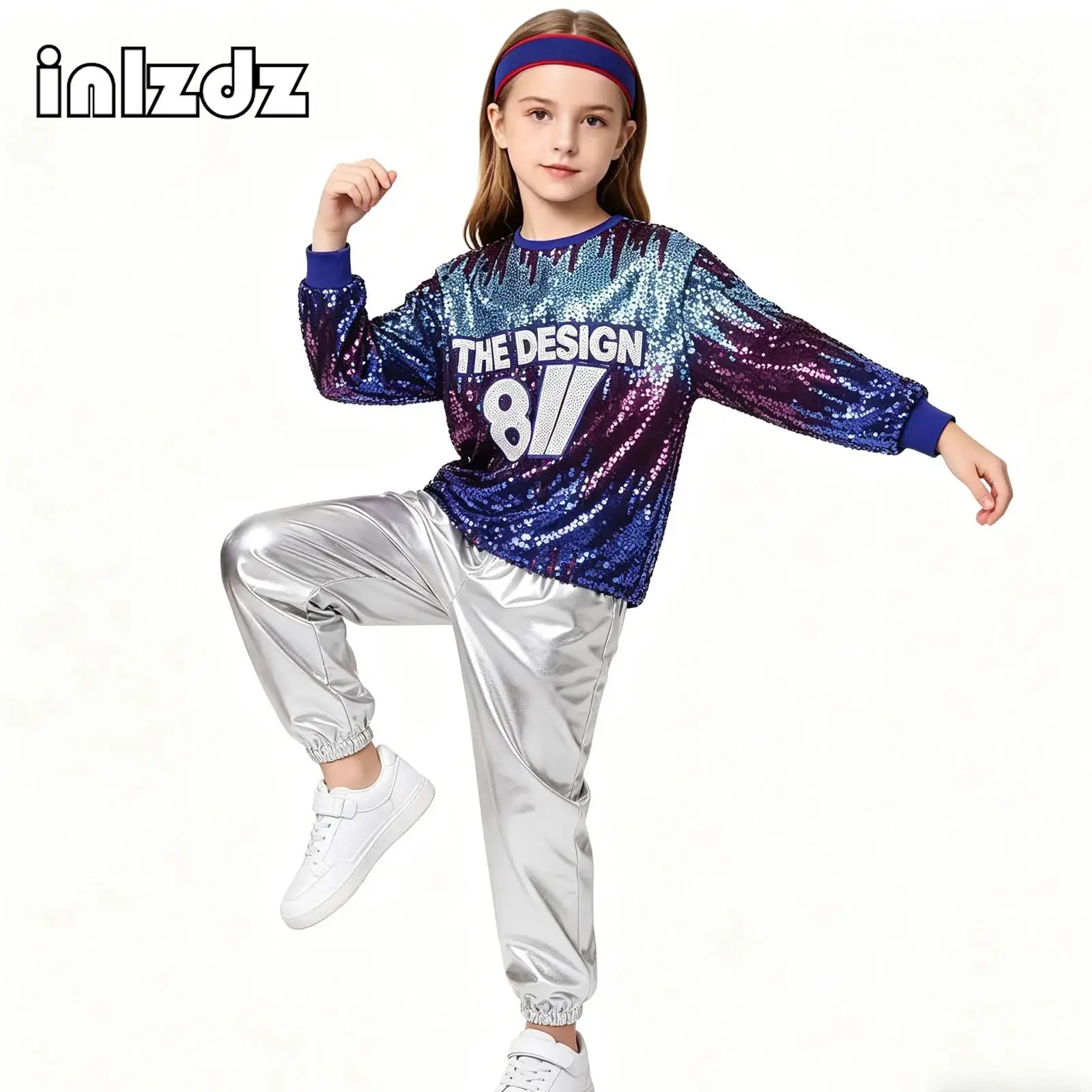 Girl's Jazz Dance Costume Purple Sequin Suits Kids Hip Hop Street Dance Jazz Stage Performance Dancewear Tops Shorts/Pants Set
Girl's Jazz Dance Costume Purple Sequin Suits Kids Hip Hop Street Dance Jazz Stage Performance Dancewear Tops Shorts/Pants Set