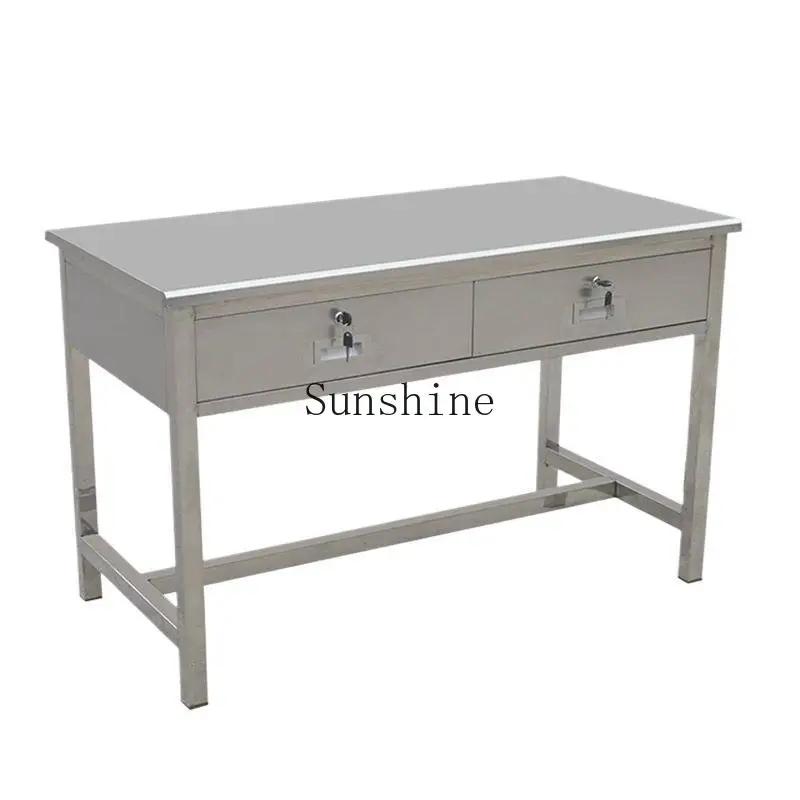 304 stainless steel computer desk office, desktop medical, workshop with drawers, laboratory workbench
304 stainless steel computer desk office, desktop medical, workshop with drawers, laboratory workbench