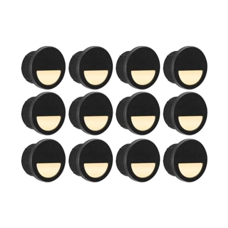 12 Pack Recessed Low Voltage LED Step Riser Light Diameter 1" Mini Size Landscape Lighting for Outdoor Deck Stair Railing Post
12 Pack Recessed Low Voltage LED Step Riser Light Diameter 1" Mini Size Landscape Lighting for Outdoor Deck Stair Railing Post