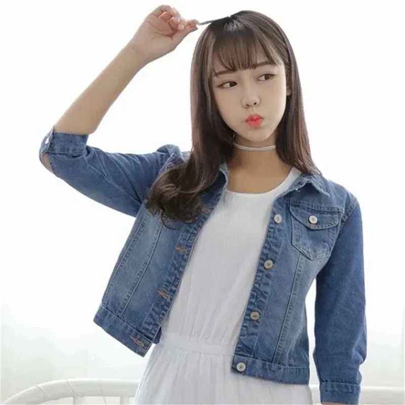 Denim Jacket Women Half Sleeve Jean Jacket Woman Elastic Comfortable Denim Coat Short Denim Jacket Female Student Top
Denim Jacket Women Half Sleeve Jean Jacket Woman Elastic Comfortable Denim Coat Short Denim Jacket Female Student Top