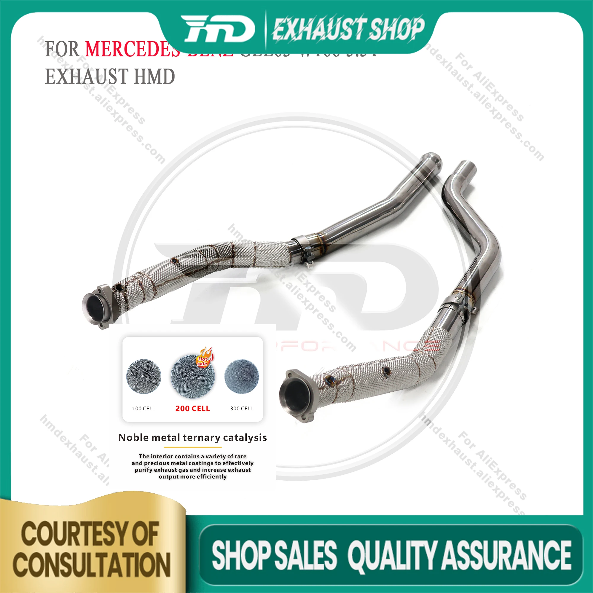 HMD Exhaust Downpipe for Mercedes Benz GLE63 W166 5.5T SS304 Heat Shield Exact Fit High Quality Lossless Installation
HMD Exhaust Downpipe for Mercedes Benz GLE63 W166 5.5T SS304 Heat Shield Exact Fit High Quality Lossless Installation