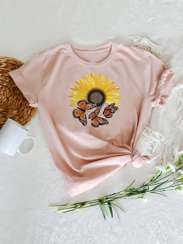 Flower Butterfly Sweet 90s Women Fashion Summer Graphic Tee Print Cartoon Shirt Female Short Sleeve T Top Clothing T-shirts
Flower Butterfly Sweet 90s Women Fashion Summer Graphic Tee Print Cartoon Shirt Female Short Sleeve T Top Clothing T-shirts