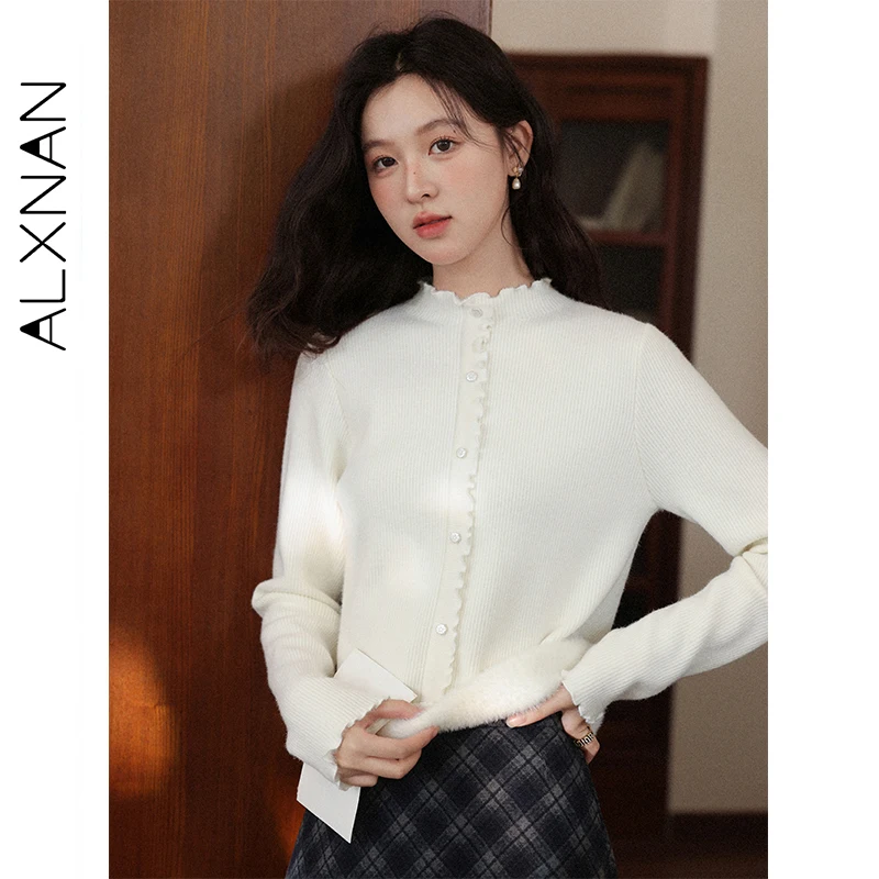 ALXNAN футболка с длинными рукавами с рюшами и жемчужными пуговицами, водолазка, тонкие женские пуловеры, универсальный многослойный трикотаж L58627
ALXNAN футболка с длинными рукавами с рюшами и жемчужными пуговицами, водолазка, тонкие женские пуловеры, универсальный многослойный трикотаж L58627