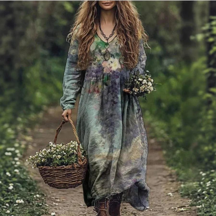 2026 summer new women's clothing loose fashionable V-neck printed dress
2026 summer new women's clothing loose fashionable V-neck printed dress