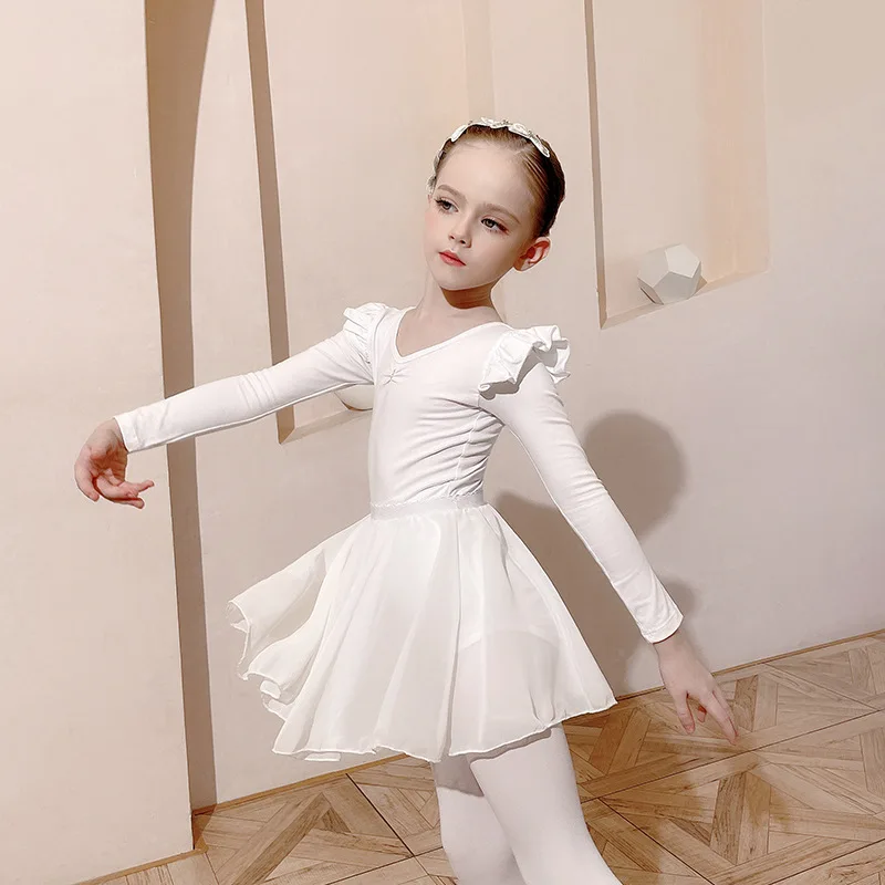 Autumn Winter Long Sleeve Dance Practice Suit White Girls Ballet Dance Dress
Autumn Winter Long Sleeve Dance Practice Suit White Girls Ballet Dance Dress