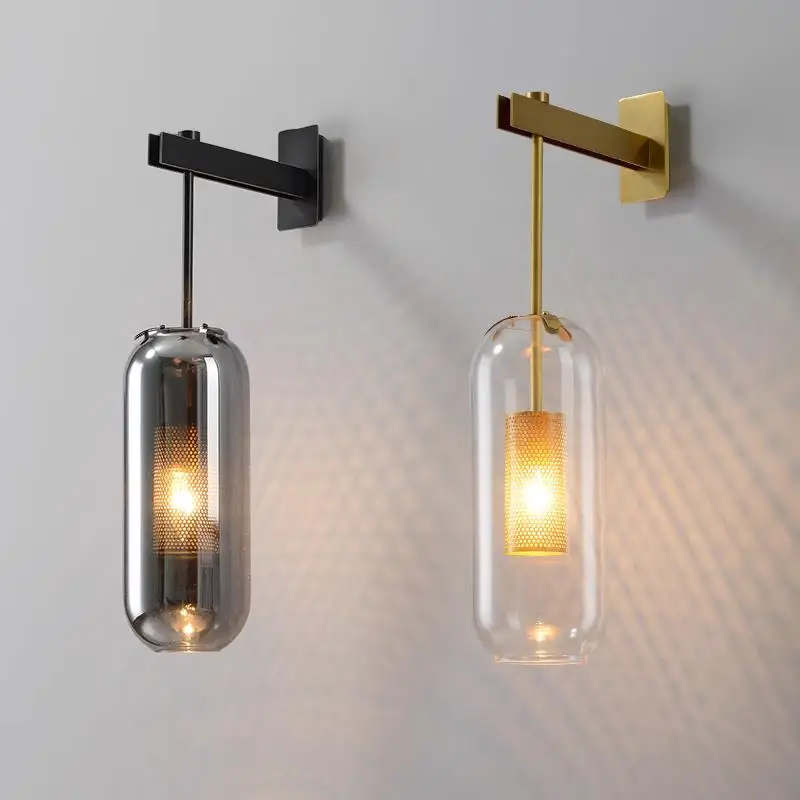 Retro Loft Dining Glass Wall Hanging Lamp Nordic Kitchen Living Room Wall sconce simple bedroom bedside Metal Glass Luminaire
Retro Loft Dining Glass Wall Hanging Lamp Nordic Kitchen Living Room Wall sconce simple bedroom bedside Metal Glass Luminaire