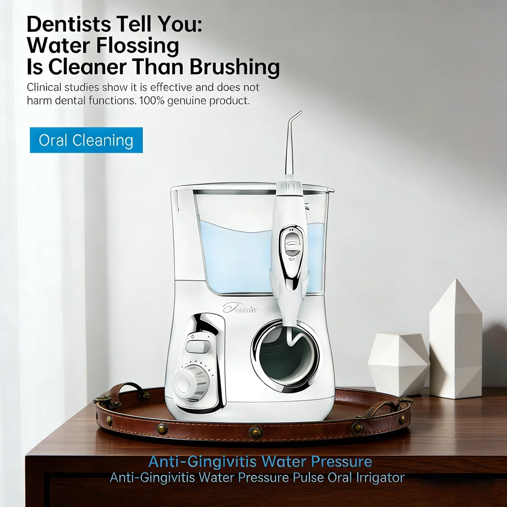 Electric Water Flosser for Home 10 Modes 5 Jet Tips 800ML Big Tank Dental Teeth Cleaner
Electric Water Flosser for Home 10 Modes 5 Jet Tips 800ML Big Tank Dental Teeth Cleaner