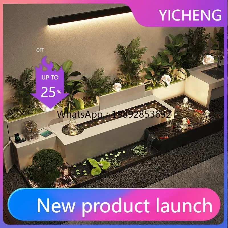 B1 Courtyard Stainless Steel Fish Pond Landscape Rockery Fountain Balcony Garden Outdoor Water Curtain Landscape
B1 Courtyard Stainless Steel Fish Pond Landscape Rockery Fountain Balcony Garden Outdoor Water Curtain Landscape