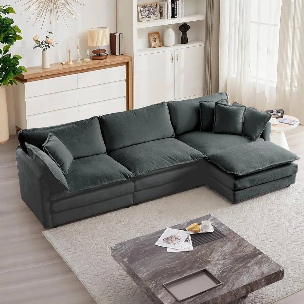 L Shaped Couch Set for Living Room, Seater Comfy Cloud Couches with Movable Ottoman, DIY Combination
L Shaped Couch Set for Living Room, Seater Comfy Cloud Couches with Movable Ottoman, DIY Combination