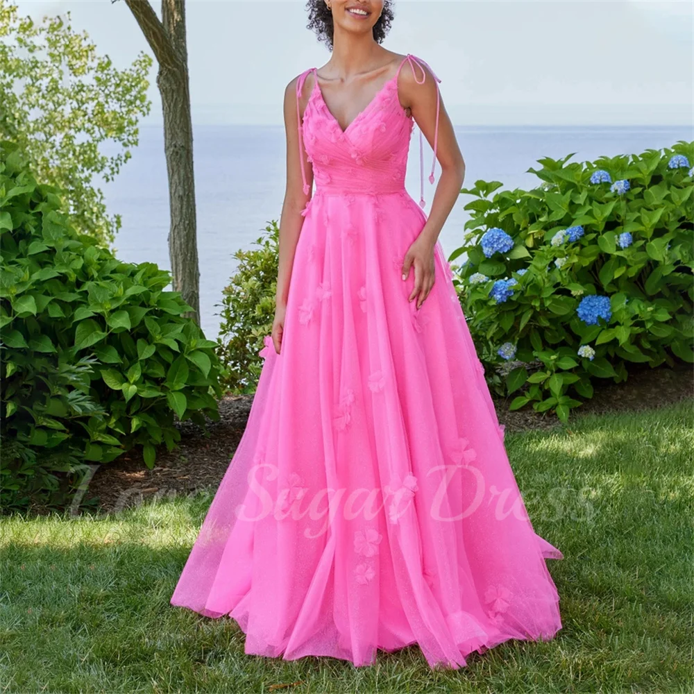 Spaghetti Strap V Neck Evening Dress For Women A Line Tulle Prom Dresses Long Party Gowns Customsized vestidos de fiesta
Spaghetti Strap V Neck Evening Dress For Women A Line Tulle Prom Dresses Long Party Gowns Customsized vestidos de fiesta