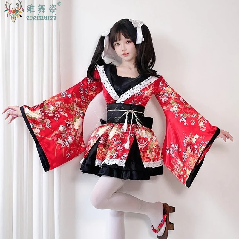 Japanese Modified Women Kimono Dress Bathrobe Summer Maid Cosplay Costume Comic Con Halloween Costumes Sweet Geisha Kawaii Girl
Japanese Modified Women Kimono Dress Bathrobe Summer Maid Cosplay Costume Comic Con Halloween Costumes Sweet Geisha Kawaii Girl