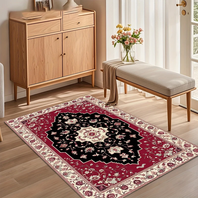 Soft Non-Slip Washable Red Black Persian Floral Area Rug Floor Carpet for Living Room Bedroom Nursery Kids Room Decor
Soft Non-Slip Washable Red Black Persian Floral Area Rug Floor Carpet for Living Room Bedroom Nursery Kids Room Decor