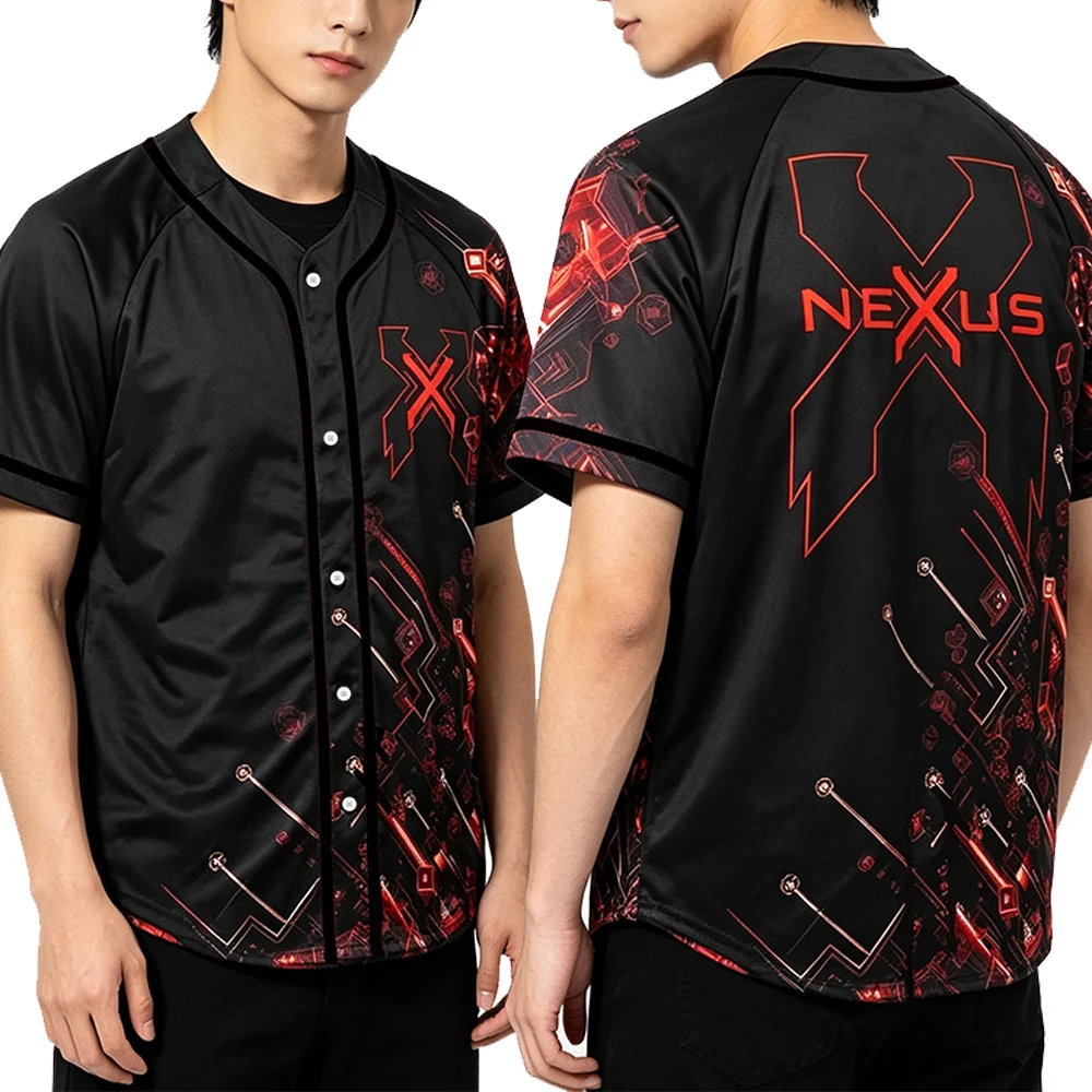 Excision Nexus Tour Merch Baseball Jersey V-Neck Short Sleeve Button-Down Shirts Women Men Streetwear Tops
Excision Nexus Tour Merch Baseball Jersey V-Neck Short Sleeve Button-Down Shirts Women Men Streetwear Tops