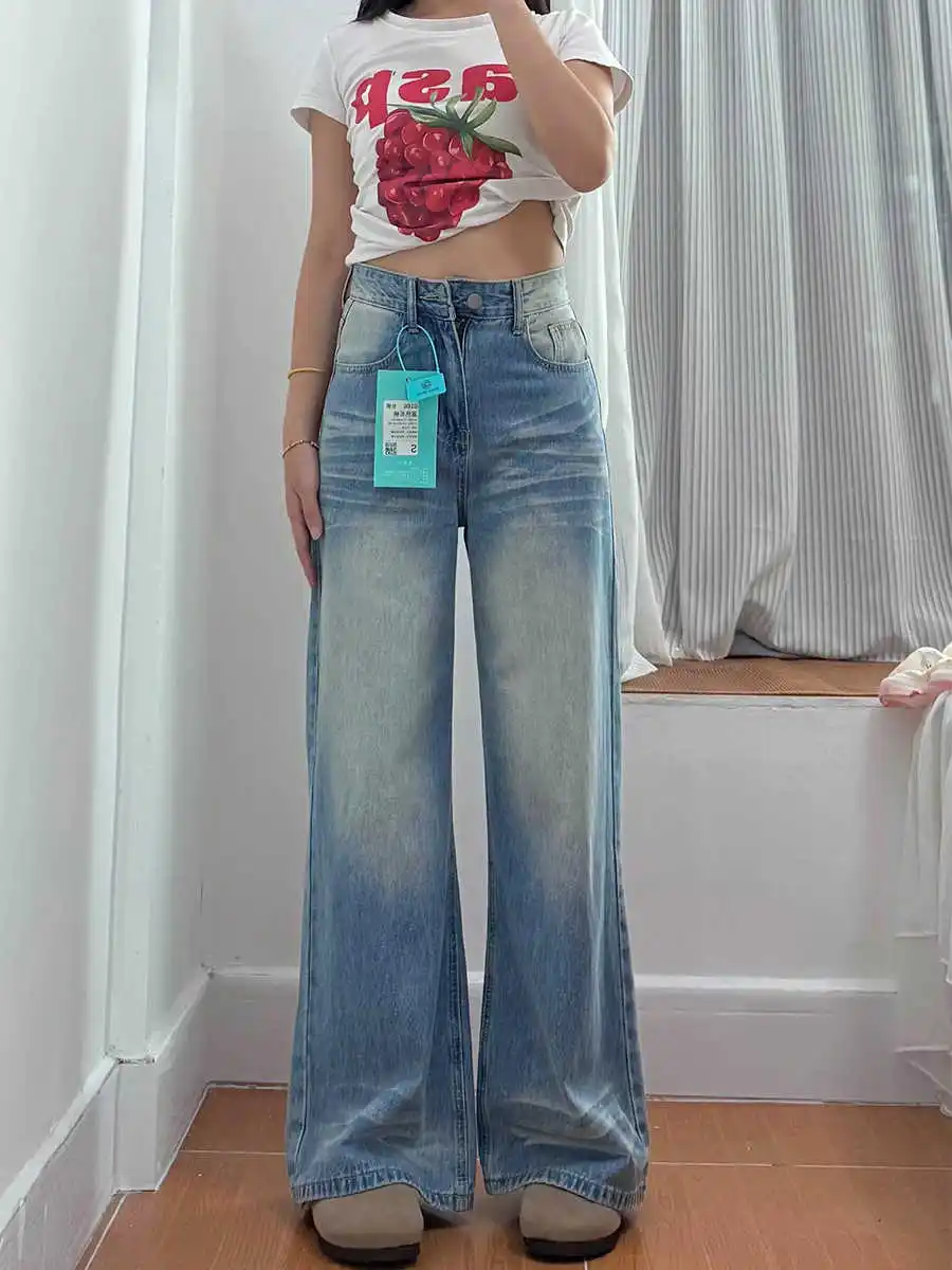 Американские джинсы в стиле ретро, осенние новые женские свободные широкие брюки, модные синие мешковатые джинсовые брюки с высокой талией, большие размеры S-3XL
Американские джинсы в стиле ретро, осенние новые женские свободные широкие брюки, модные синие мешковатые джинсовые брюки с высокой талией, большие размеры S-3XL