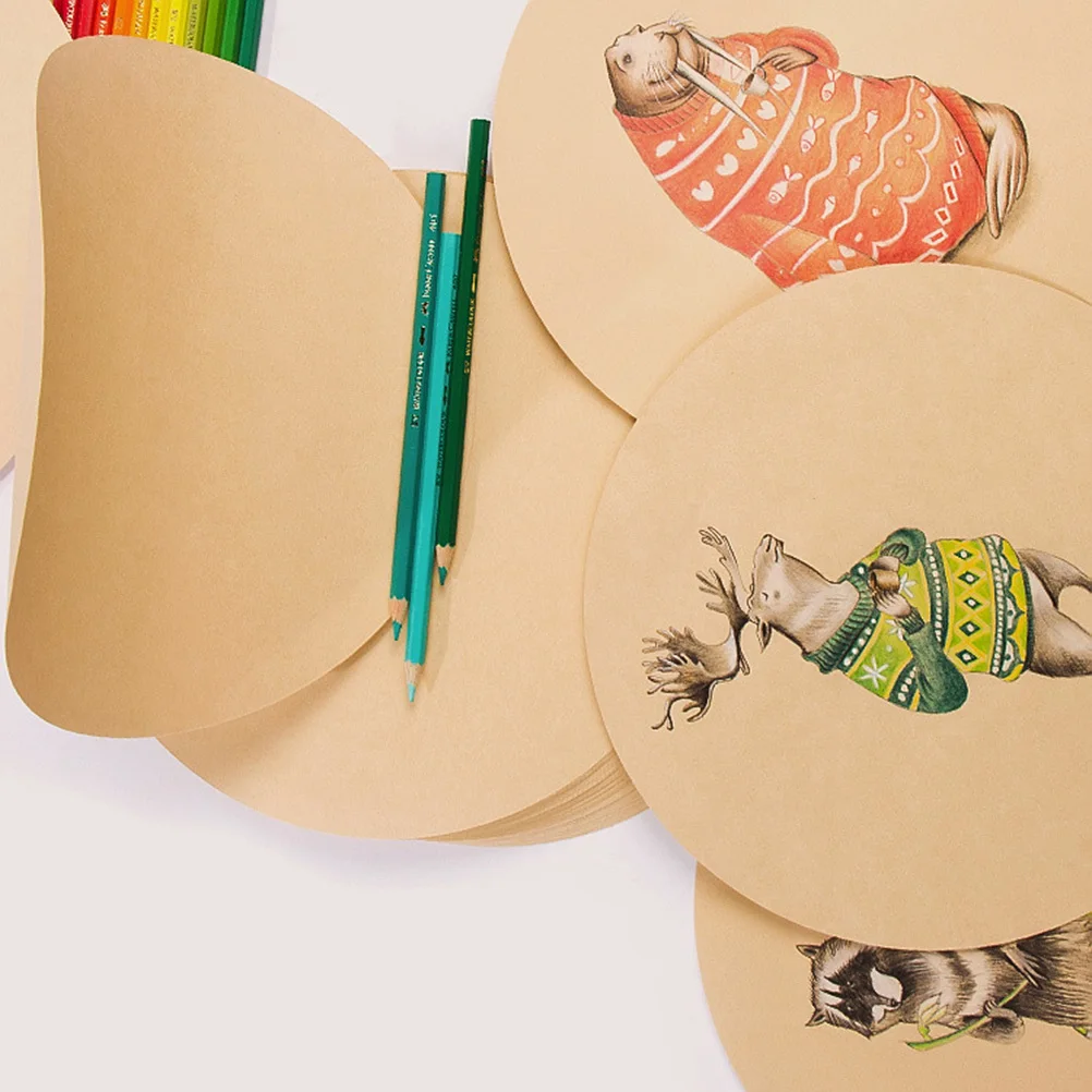 Round Kraft Sketch Paper 25Mm Thick Drawing Pads Smooth Edges Art Supplies For Painting Cartoon Handwork Scrapbooking
Round Kraft Sketch Paper 25Mm Thick Drawing Pads Smooth Edges Art Supplies For Painting Cartoon Handwork Scrapbooking
