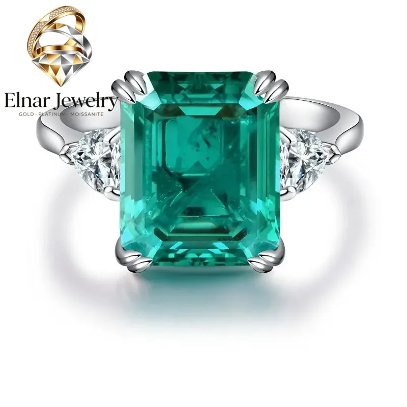 Elnar Jewelry Luxury Solid Platinum PT950 Women's Emerald Diamond Ring with Cotton Band Cracked Moissanite Diamond Ring
Elnar Jewelry Luxury Solid Platinum PT950 Women's Emerald Diamond Ring with Cotton Band Cracked Moissanite Diamond Ring