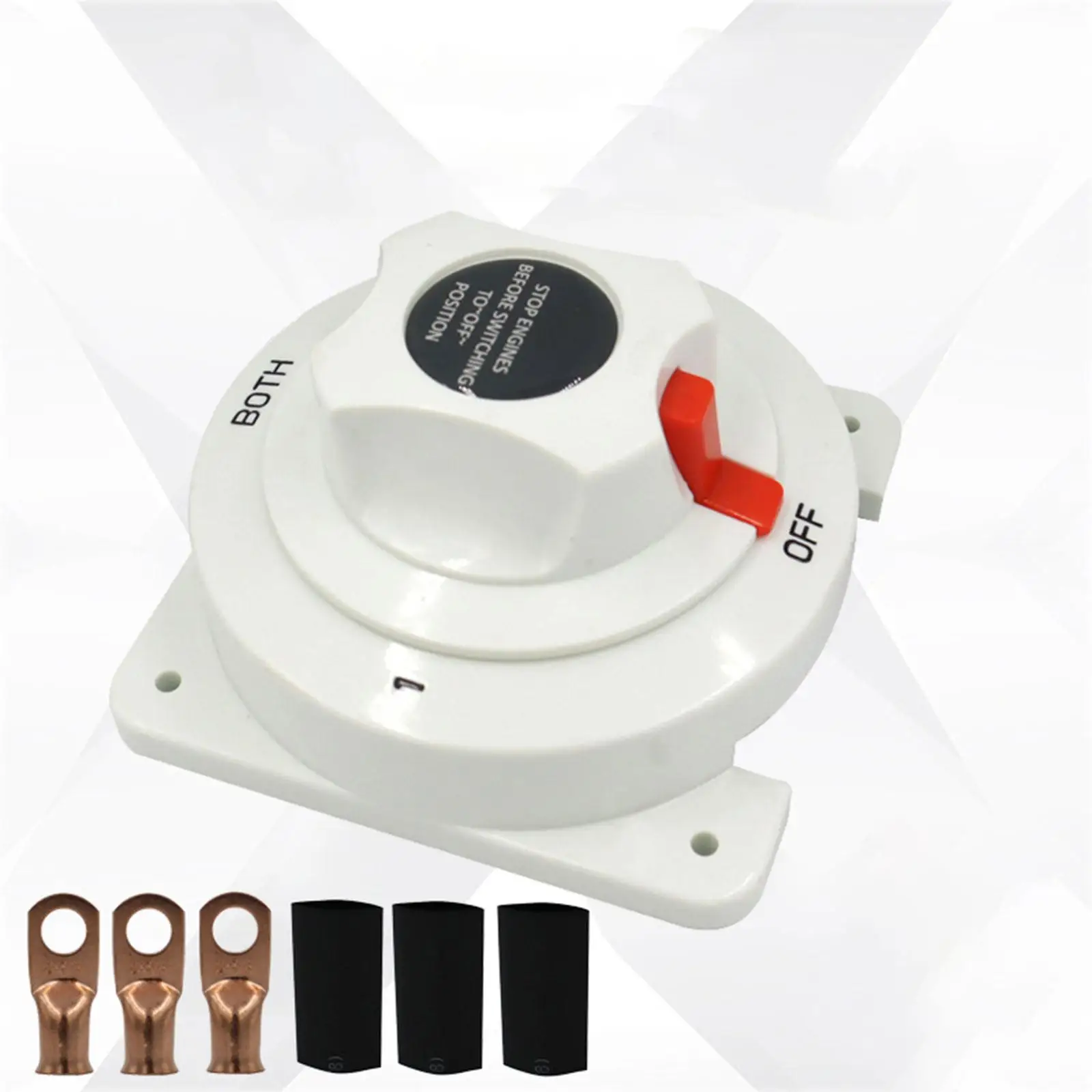 Marine Battery Selector Switch Plastic Copper Tin Plated Compact Size for Boat Voltage Battery Output Cables
Marine Battery Selector Switch Plastic Copper Tin Plated Compact Size for Boat Voltage Battery Output Cables