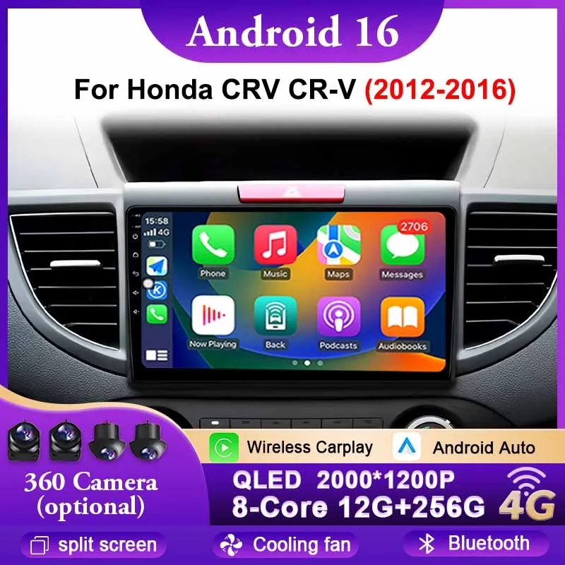 Android 16 For Honda CRV CR-V 2012-2016 Car Radio Multimedia Video Player GPS Navigation stereo Bluetooth WIFI No 2din 2 din dvd
Android 16 For Honda CRV CR-V 2012-2016 Car Radio Multimedia Video Player GPS Navigation stereo Bluetooth WIFI No 2din 2 din dvd