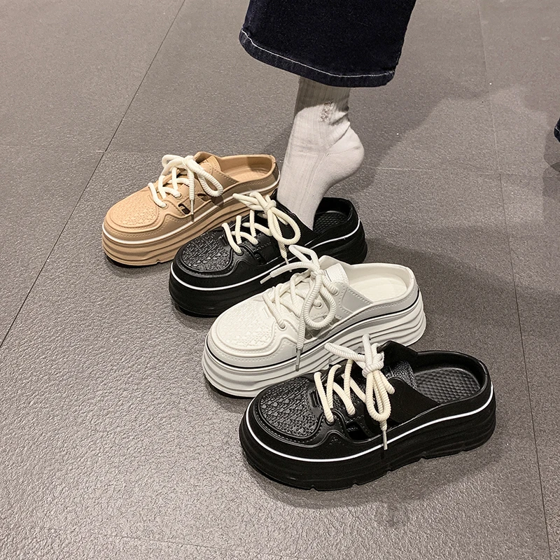 2025 New Women's Fashion Slippers Summer Breathable Platform Sandals High Quality All-match Increase Casual Half Slippers Mujer
2025 New Women's Fashion Slippers Summer Breathable Platform Sandals High Quality All-match Increase Casual Half Slippers Mujer