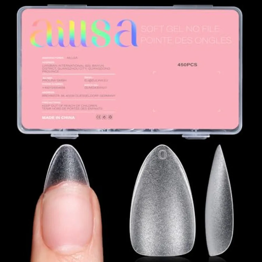 Medium Almond Nail Tips 450PCS Full Cover Clear Acrylic Nail Tips Double-Sided Matte No Need Base Coat Press on Fake Nails Tips
Medium Almond Nail Tips 450PCS Full Cover Clear Acrylic Nail Tips Double-Sided Matte No Need Base Coat Press on Fake Nails Tips
