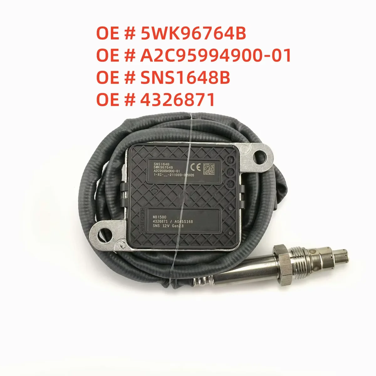 High quality 5WK96764B A2C95994900-01 SNS1648B 4326871 Nitrogen Oxygen Sensor Nox Sensor For Cummins
High quality 5WK96764B A2C95994900-01 SNS1648B 4326871 Nitrogen Oxygen Sensor Nox Sensor For Cummins