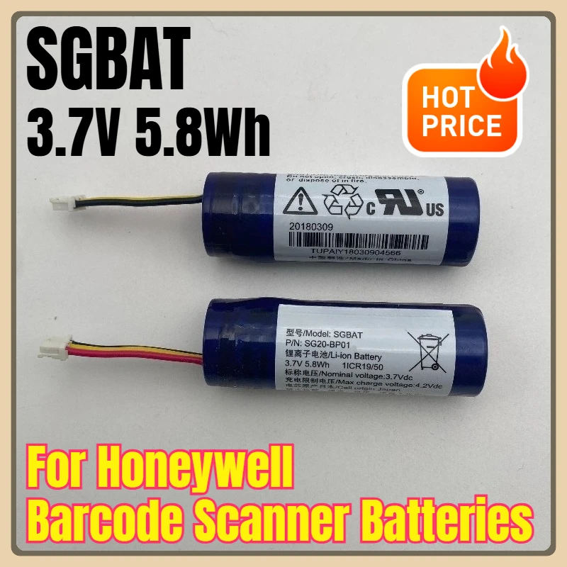 SGBAT 3.7V 5.8Wh Batteries for Honeywell Barcode Scanner
SGBAT 3.7V 5.8Wh Batteries for Honeywell Barcode Scanner