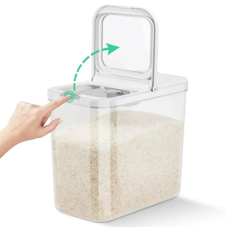 Rice Flour Storage Container with Automatic Lid 25 Lbs Tall and Narrow Food Storage Flour Bin for Kitchen Pantry Organization P
Rice Flour Storage Container with Automatic Lid 25 Lbs Tall and Narrow Food Storage Flour Bin for Kitchen Pantry Organization P