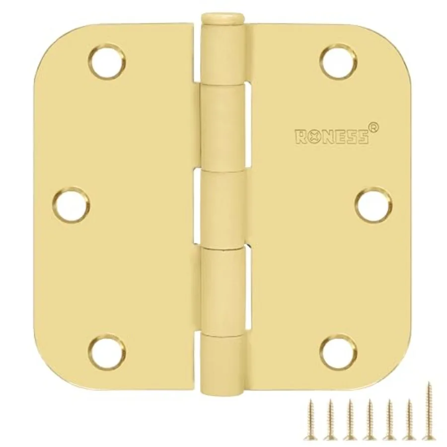 Door Hinges 3.5 Inch, 5/8" Radius Rounded, Standard Residential for Doors 3 ½", Sturdy Hinges, Interior Hinges
Door Hinges 3.5 Inch, 5/8" Radius Rounded, Standard Residential for Doors 3 ½", Sturdy Hinges, Interior Hinges