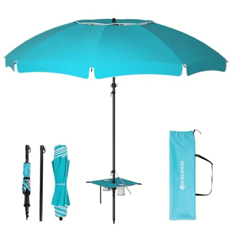 7Feet Portable Folding Beach Umbrella for On-the-Go Sun Protection at Outdoor Events: Polyester canopy, navy blue, UPF 50+ UV p
7Feet Portable Folding Beach Umbrella for On-the-Go Sun Protection at Outdoor Events: Polyester canopy, navy blue, UPF 50+ UV p