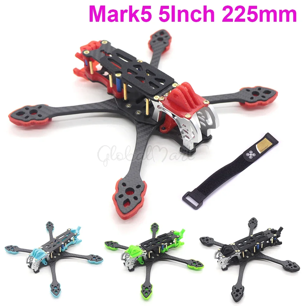 MARK5 5inch MK5 225 Carbon Fiber Frame 225mm Wheelbase with 5mm Arm For 5 inch Propeller Air Unit HD / Vista / Analog Quadcopter
MARK5 5inch MK5 225 Carbon Fiber Frame 225mm Wheelbase with 5mm Arm For 5 inch Propeller Air Unit HD / Vista / Analog Quadcopter