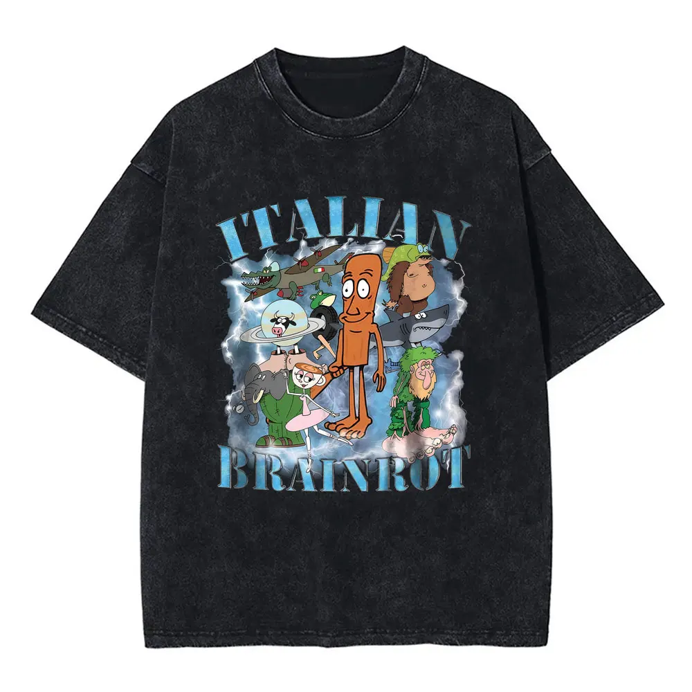 Washed Vintage Italian Brainrot Cartoon Brr Brr Patapim Bombardiro Crocodilo Tralalero Tralala Tung Tung Tung Sahur T-shirts
Washed Vintage Italian Brainrot Cartoon Brr Brr Patapim Bombardiro Crocodilo Tralalero Tralala Tung Tung Tung Sahur T-shirts